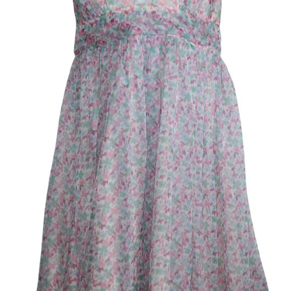 Lovers and Friends women's dress size S floral print cross back slit Deacon gown - Picture 5 of 12